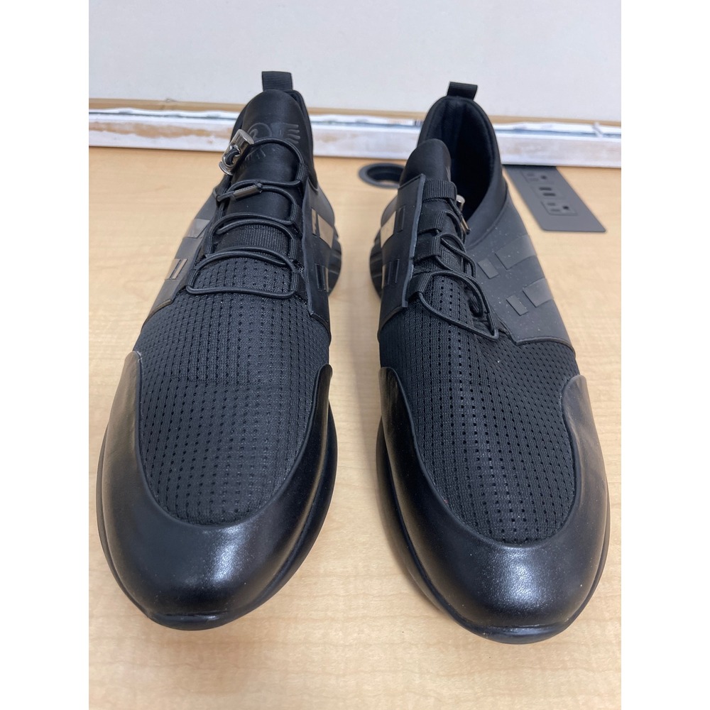 Vixkix Mens All Black Mesh Low Top Sneakers Toggle Laces Athletic Shoes
